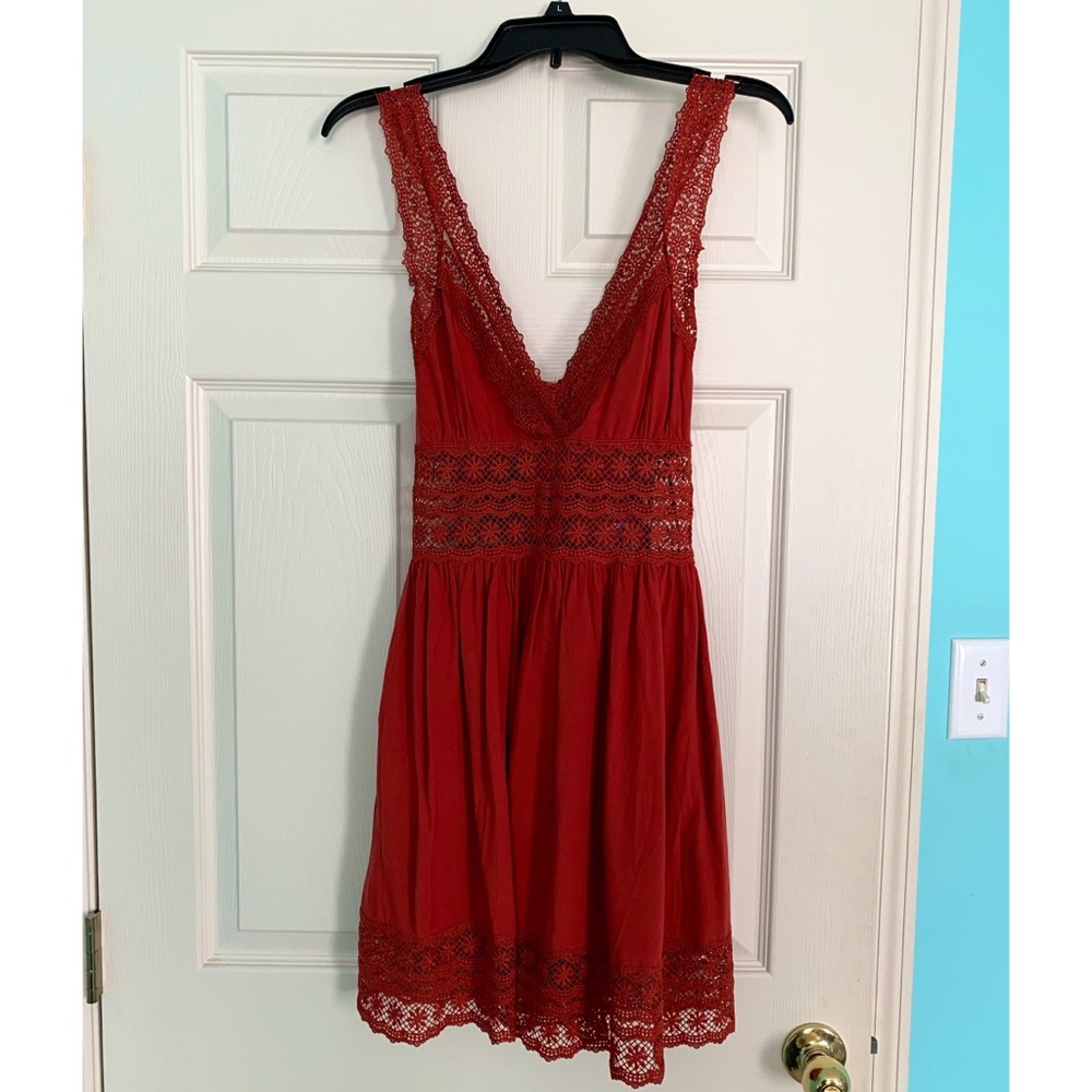 NEW Forever 21 Crochet-Trim Mini Dress / Large